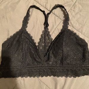 XL black lightly lined racerback bralette